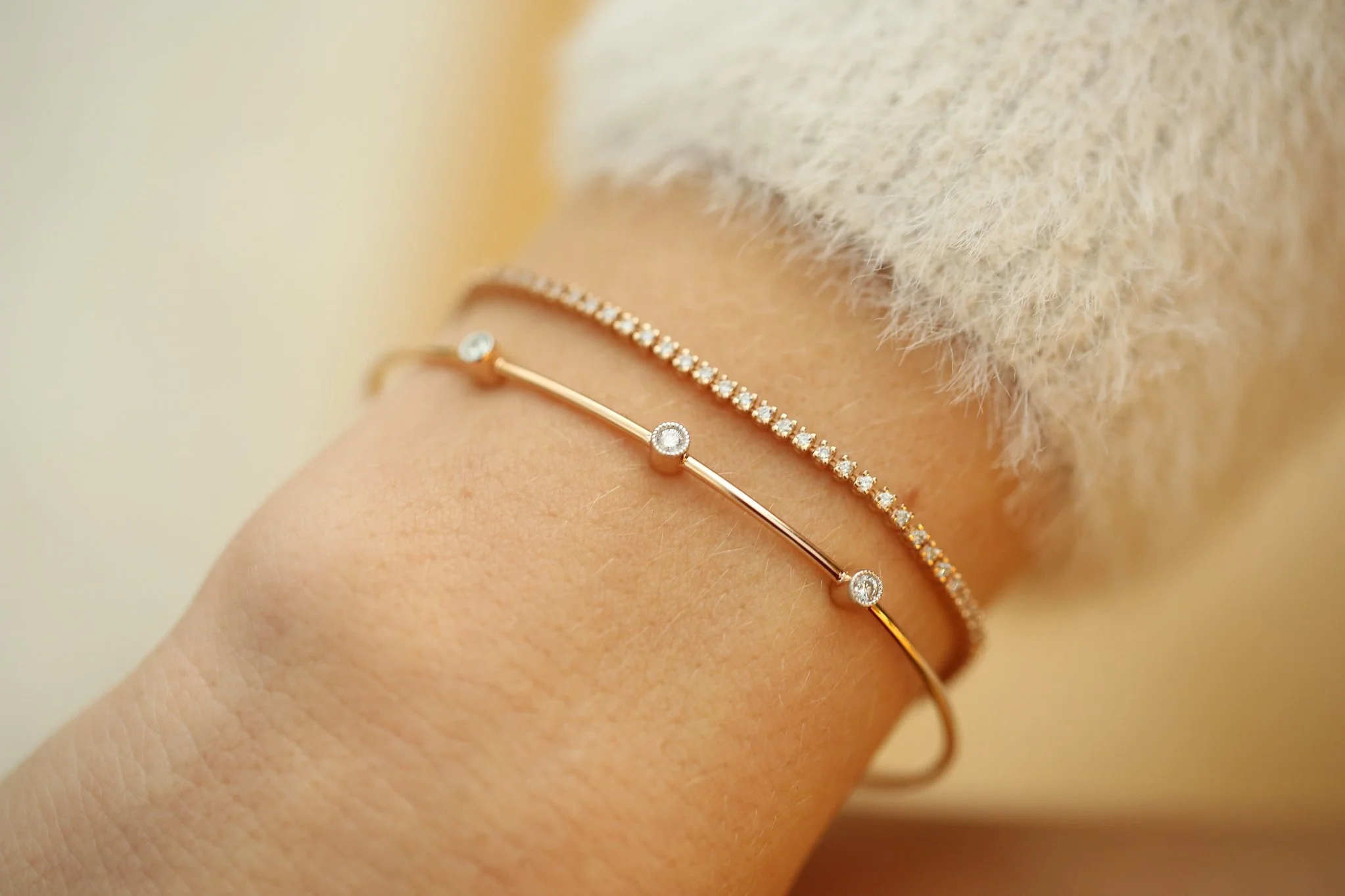 Triple Dia Bangle - 3