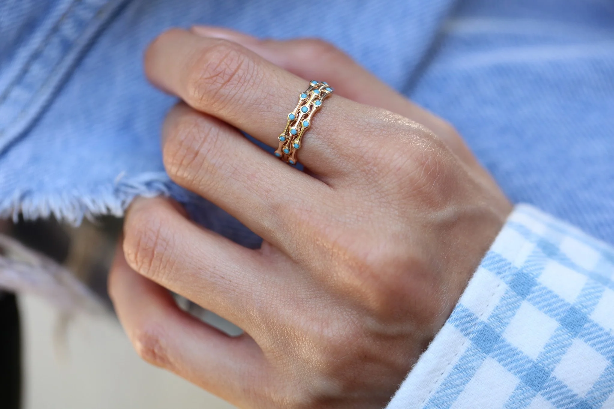 Triple Firuze Yüzük - 5