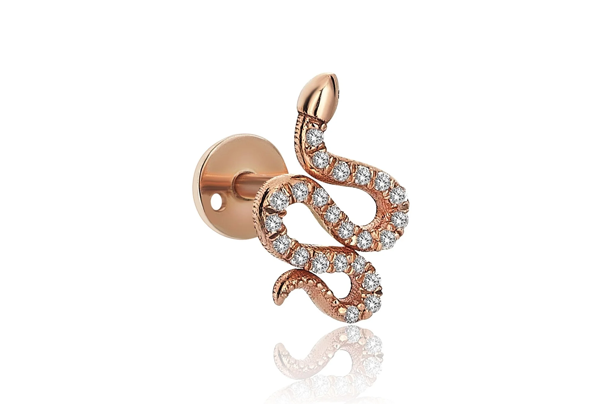 Yılan Pırlanta Tragus - 2