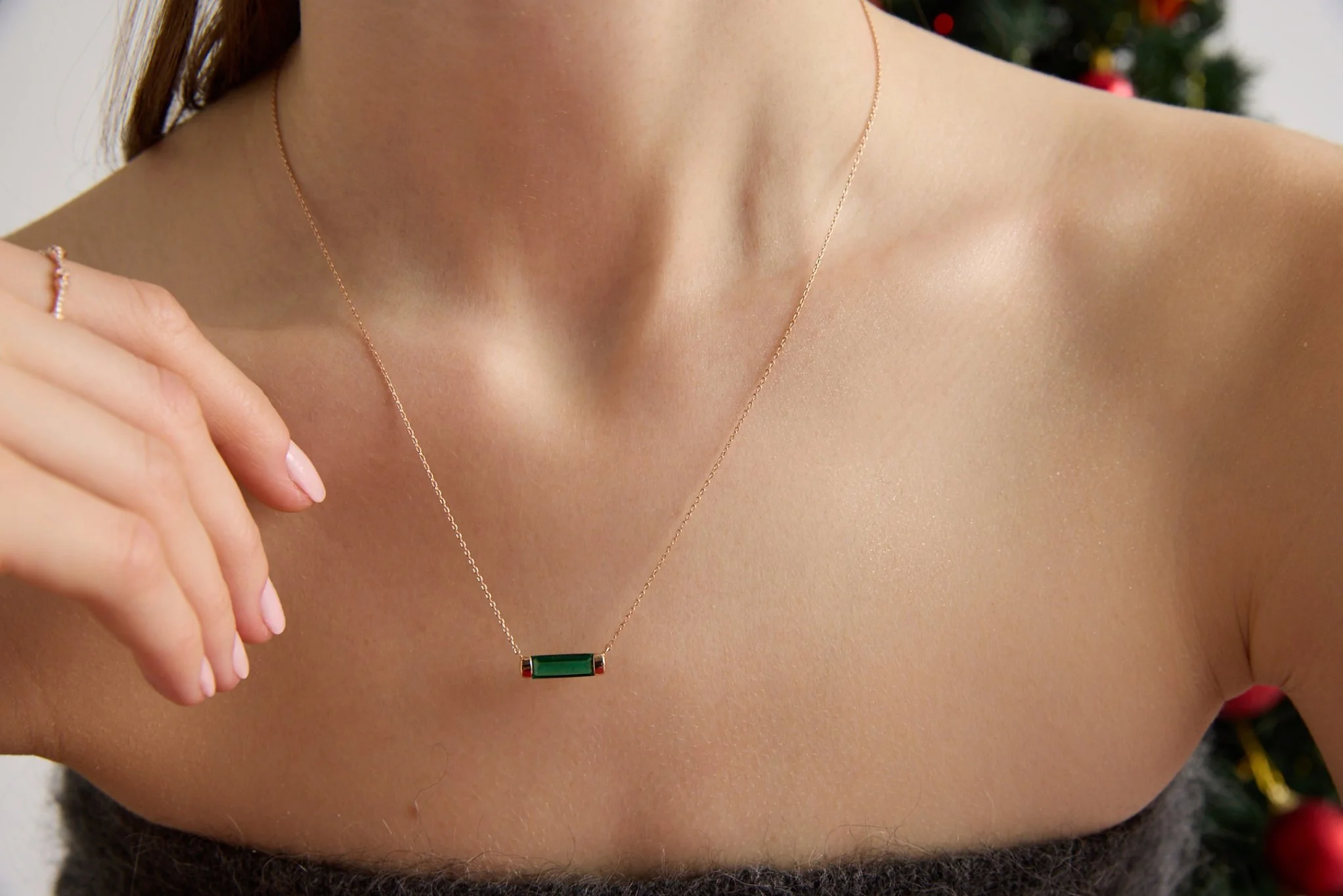 Zümrüt Line Kolye - 3