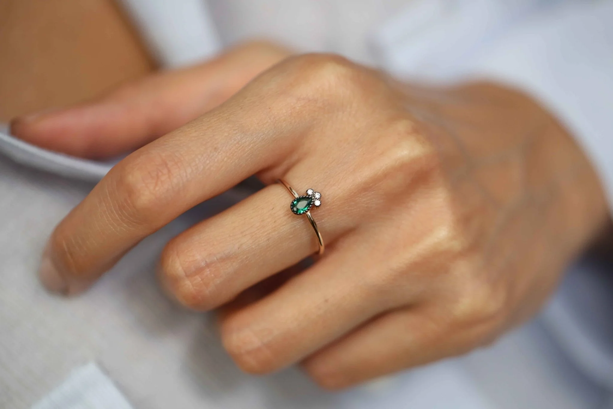 Damla Zümrüt Yüzük - 1