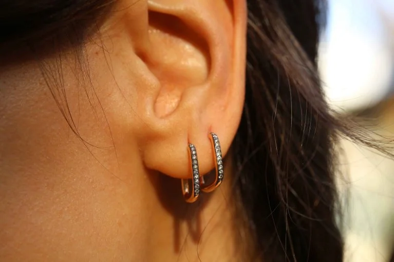 Dikdörtgen Brown Küpe (1)