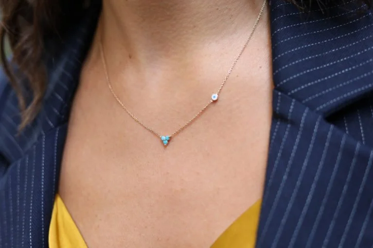 Mini Firuze ve Göz Kolye (2)